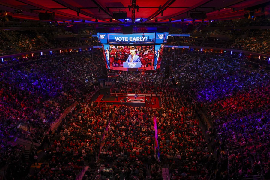 mitin en el Madison Square Garden en Nueva York