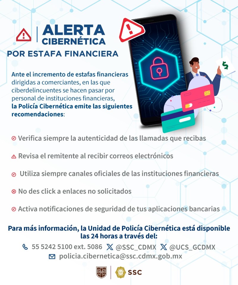 Policía Cibernética de CDMX alerta de nueva estafa a comerciantes - recomendaciones-para-evitar-caer-en-estafas-financieras-853x1024