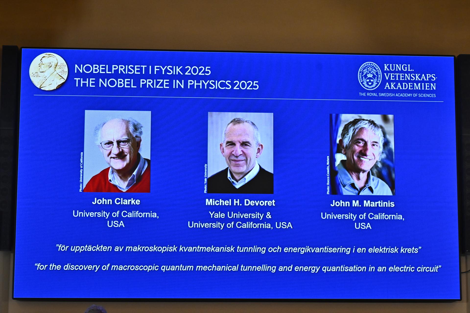 ¿Quiénes son los ganadores del Premio Nobel de Física 2025?