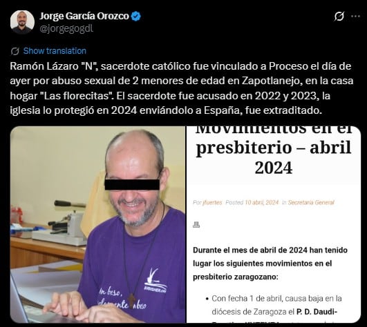 Sacerdote extraditado es procesado en Jalisco por abuso