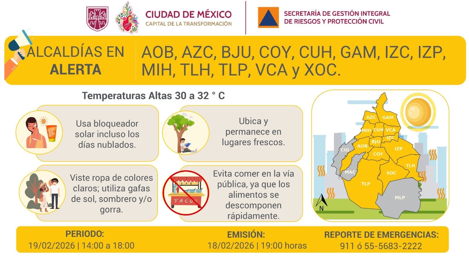 6td2mt4c6nhgzi74nzkhbh5llq 13 alcaldías activan Alerta Amarilla por altas temperaturas en CDMX