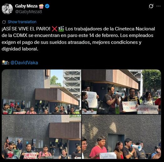 Paro en Cineteca Nacional no suspende funciones