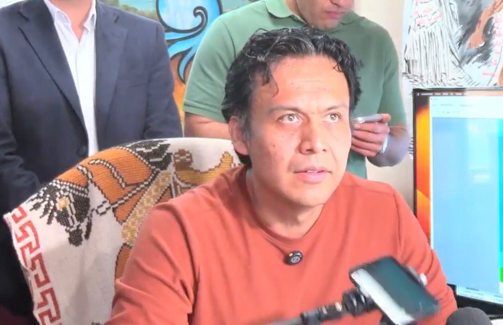 Marx Arriaga en conferencia de prensa