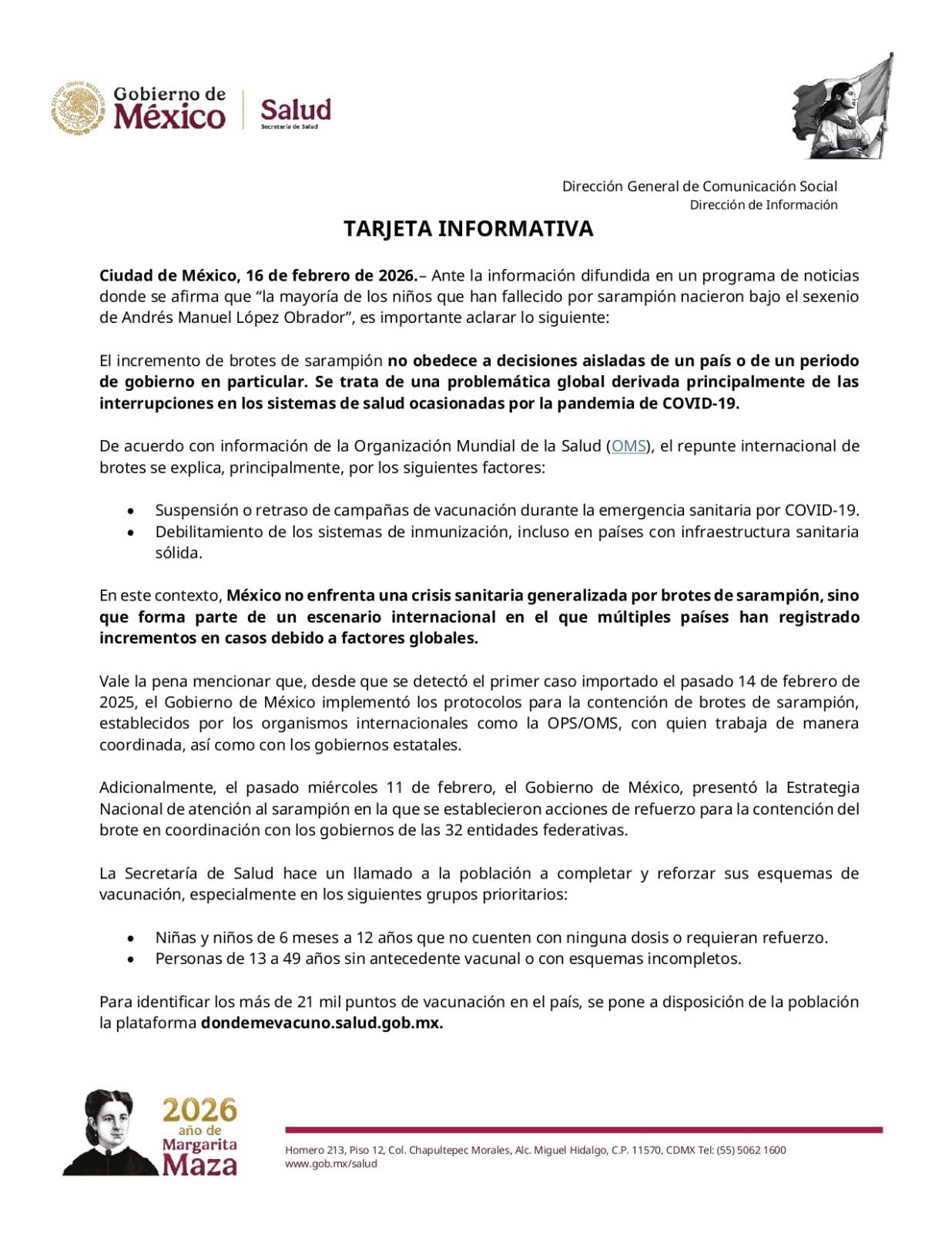 Sarampión en México