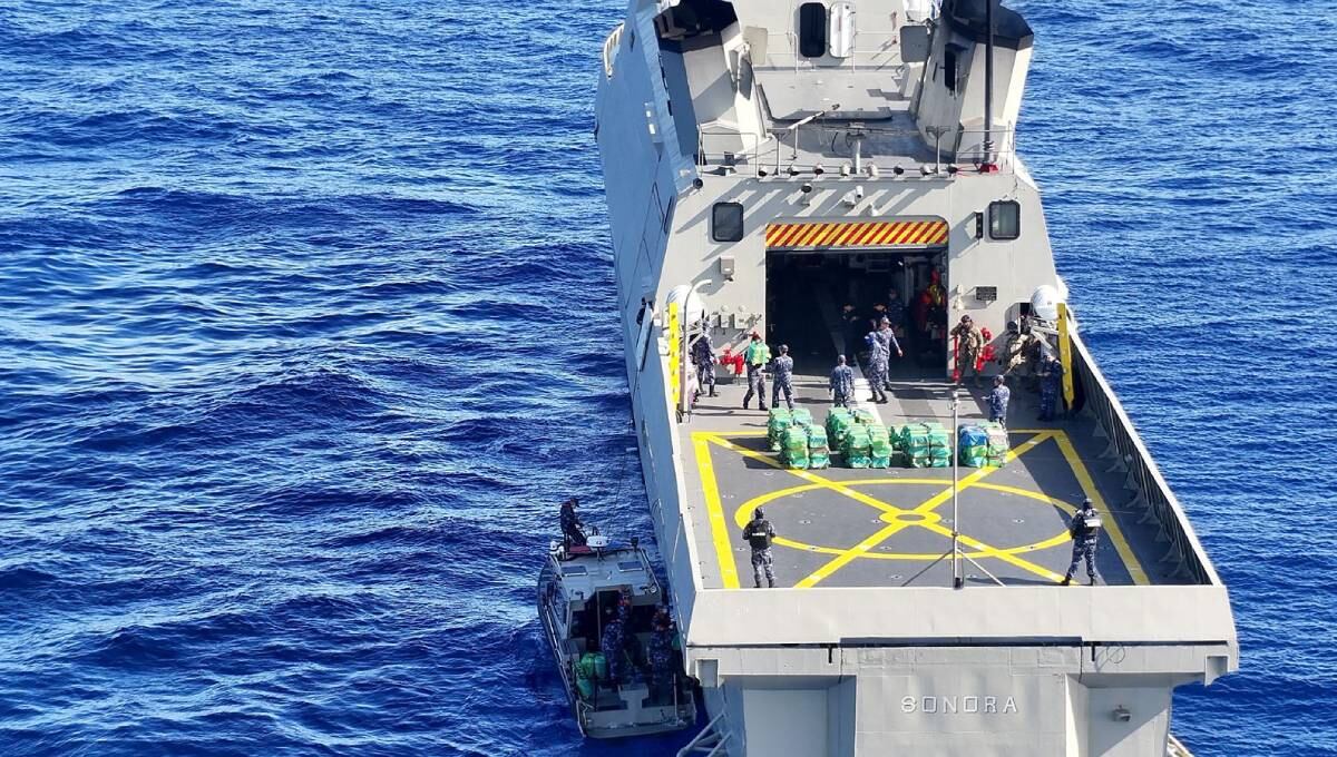 Decomiso cocaína logrado por Semar y Estados Unidos