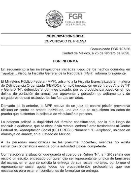 itucnec3ercz5acvdcuufz5fwu Familiares de El Mencho reclaman su cuerpo a la FGR