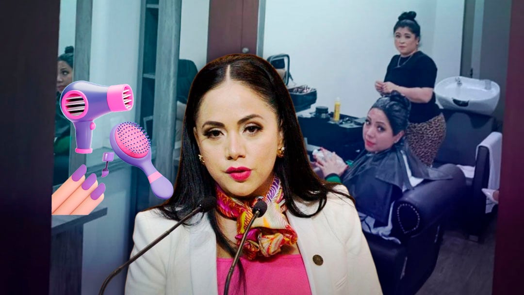 Juanita Guerra en el salón de belleza del Senado