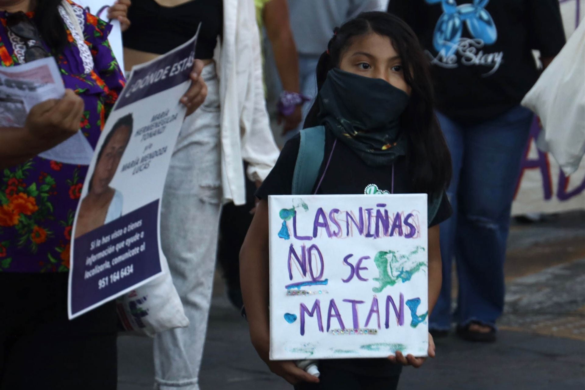 Protesta contra feminicidios en México