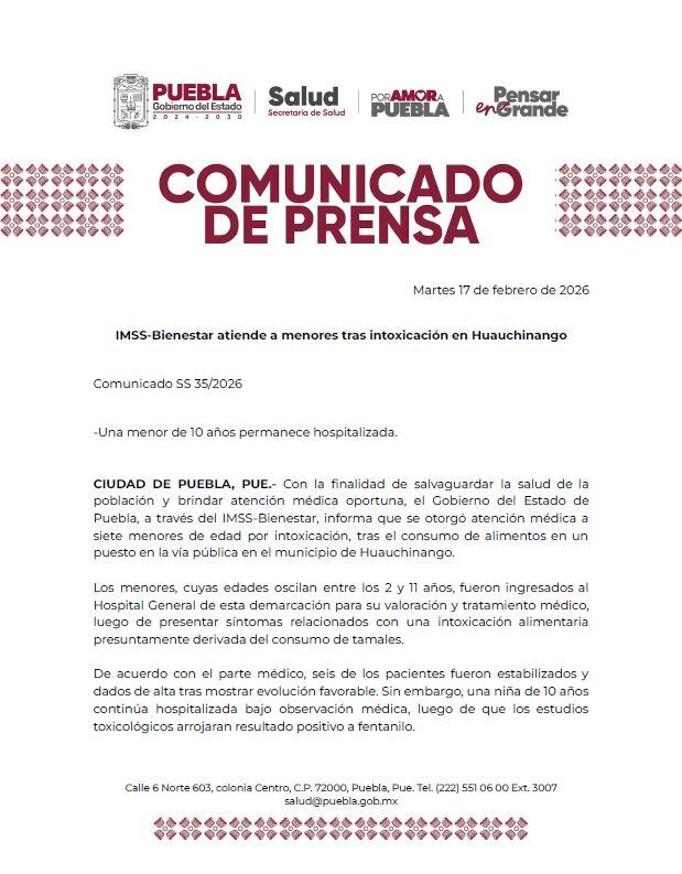 pmej7impcjgovflss4367n4g3i Menor de 10 años da positivo a fentanilo tras comer tamales