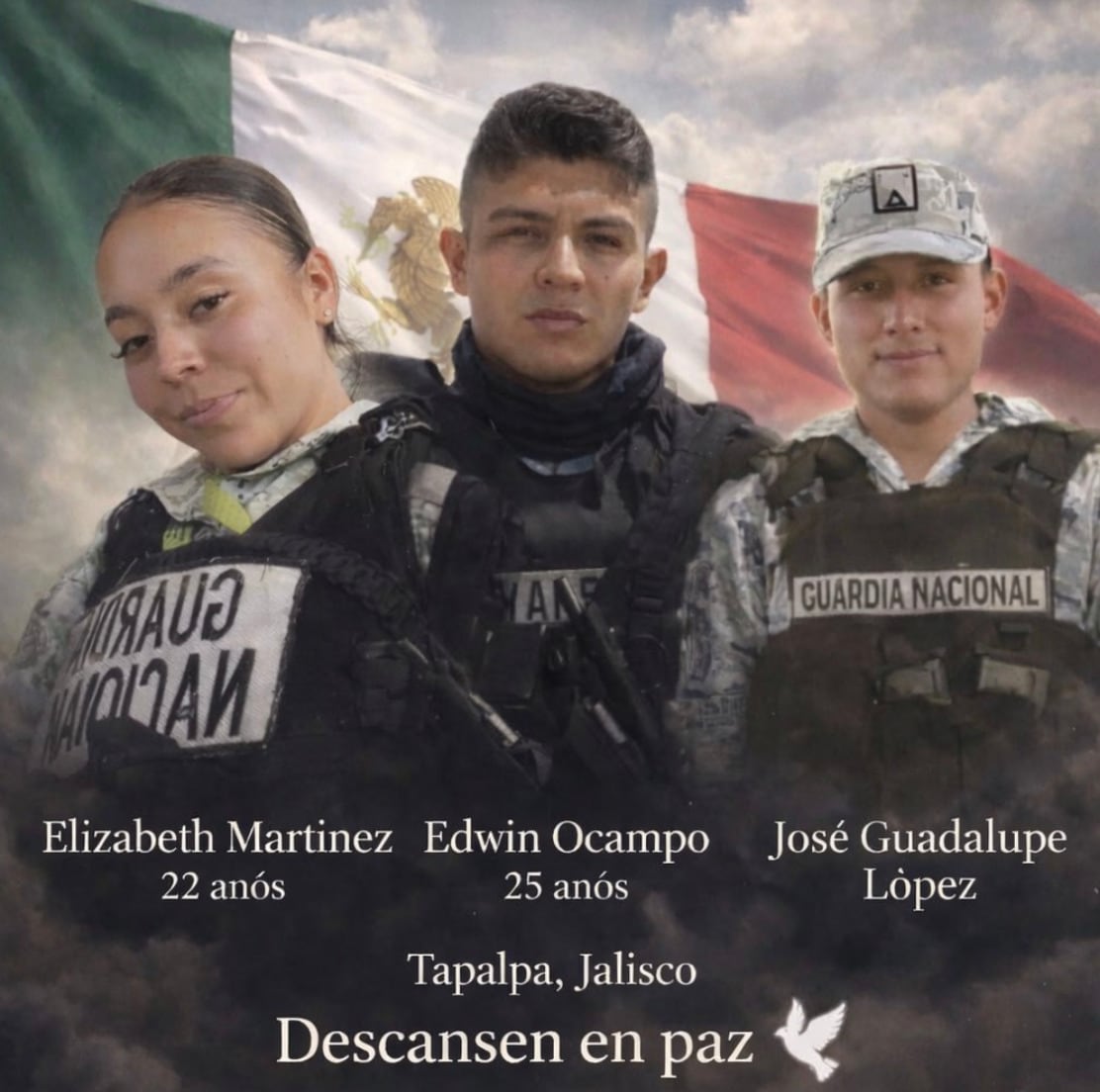 Elementos de la Guardia Nacional identificados hasta el momento