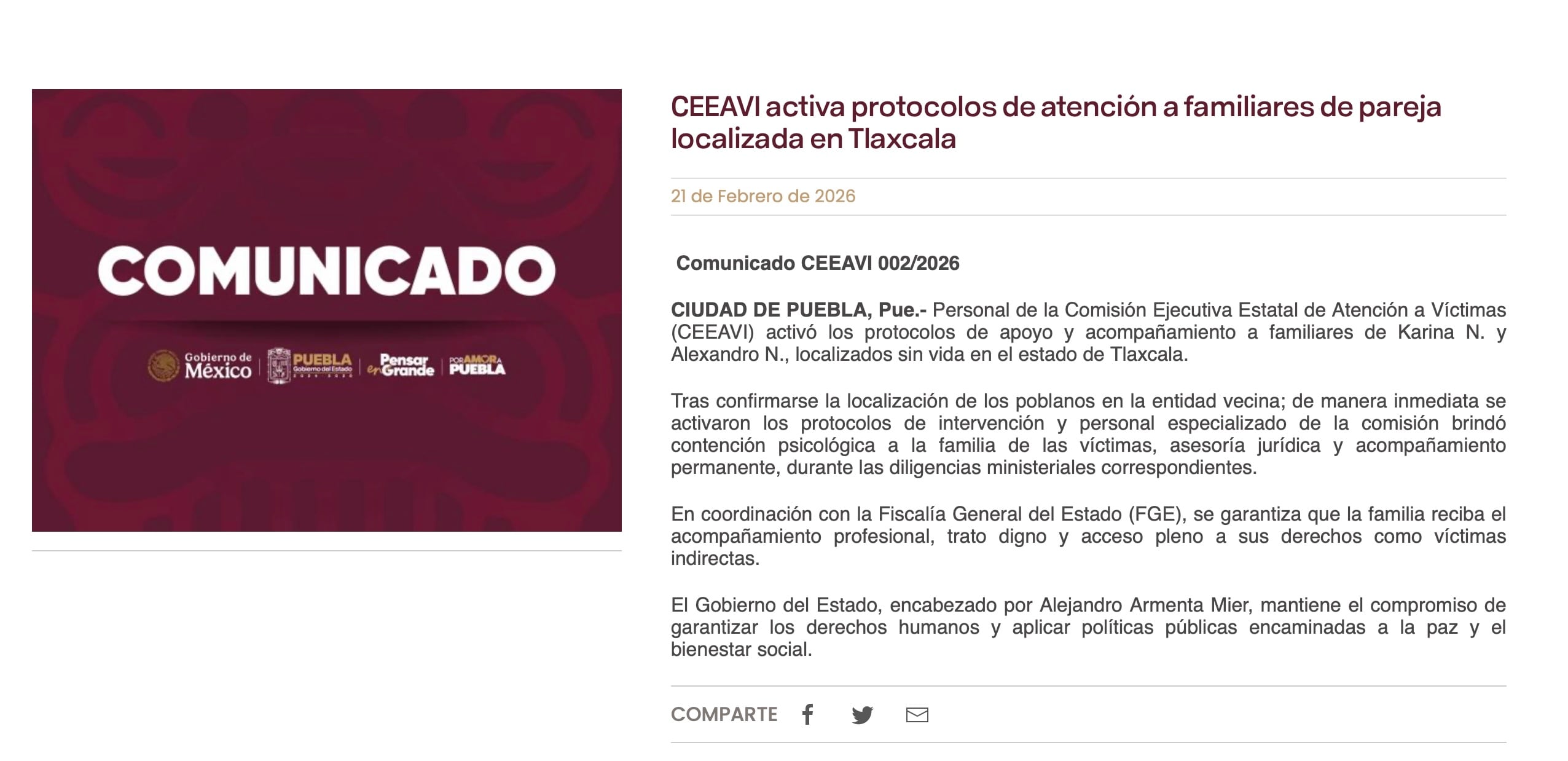 qmkbwwugebgotijly42zmwkr2i Joven de 22 años queda a cargo de sus hermanos tras asesinato de sus padres en Tlaxcala