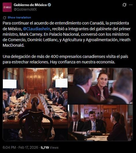 z2wexqmwrbdfvch5ly6piysioa Gobierno de México y CCE destacan confianza económica tras reunión con Canadá