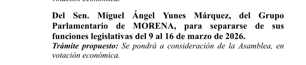 ac6yc7zjnrcvthym7p2emvev4m El papá de Yunes Márquez lo suplirá en el Senado tras su licencia
