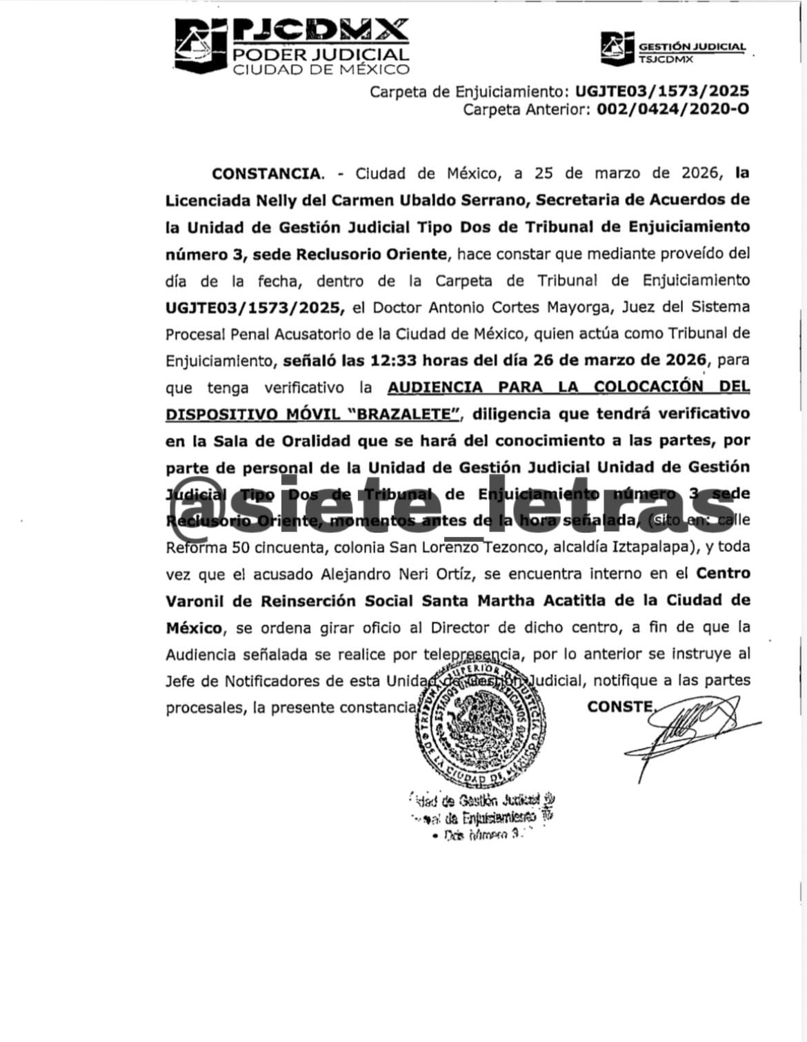 Autor del feminicidio de Abril Pérez Sagaón quedará en prisión domiciliaria.
