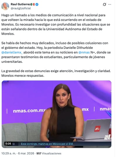 Periodista exige una investigación a profundidad sobre las situaciones que se han originado al interior de la UAEM