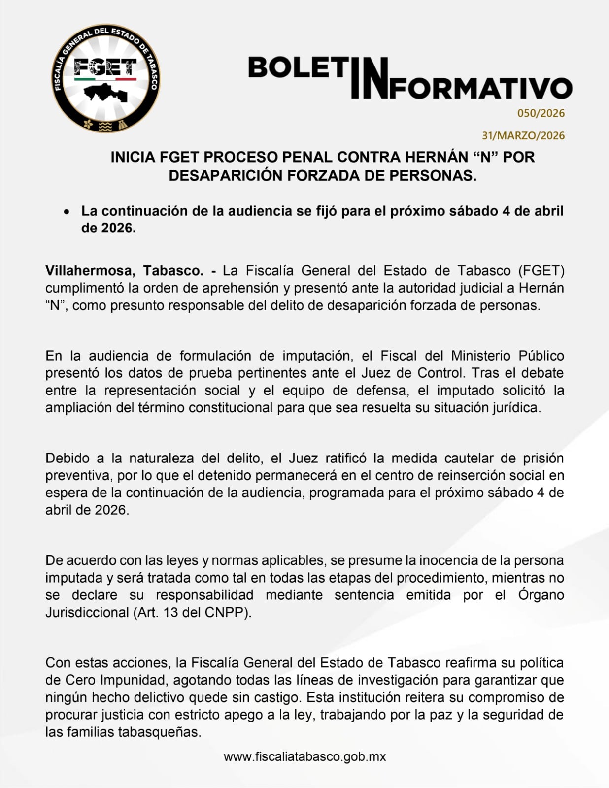 js5gejxiizc6hf3pvhjskdcngq Fiscalía de Tabasco procesa a Hernán Bermúdez por desaparición forzada