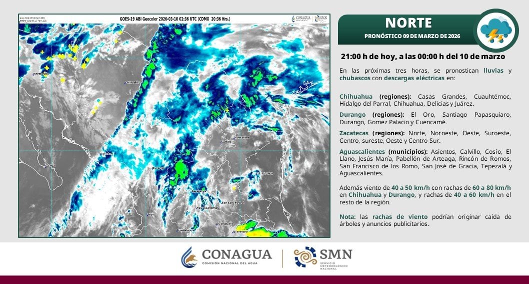 Cuarta tormenta invernal llegará este martes 10 de marzo