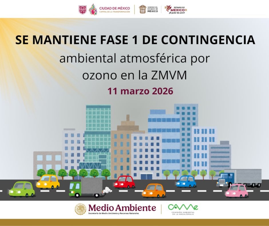 Continúa Hoy no circula este miércoles 11 de marzo por contingencia ambiental