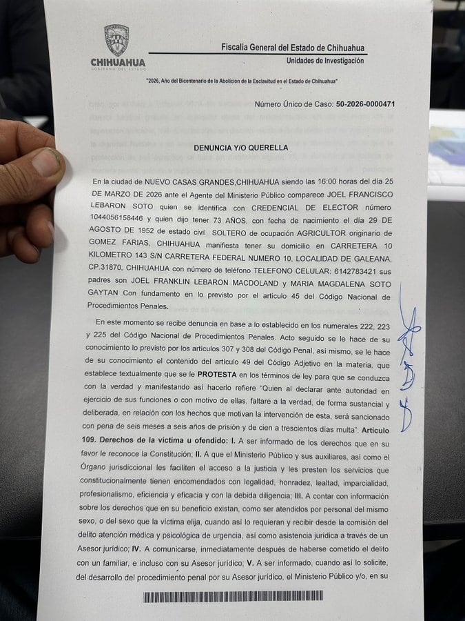 Julián LeBarón denuncia amenazas por candidatura en Chihuahua y pide apoyo a Harfuch