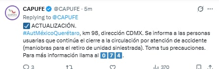 v3ommahddfg2nact7xdwatj4xa Continúa sin servicio la autopista México-Querétaro
