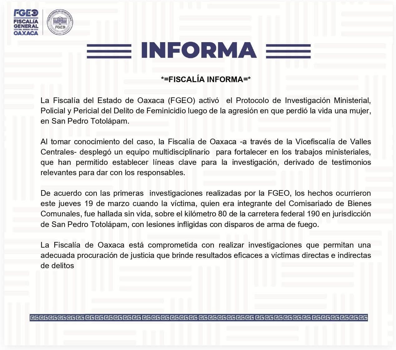 Asesinan en Oaxaca a Nazareth Cortés Velasco, comisaria ejidal y activista