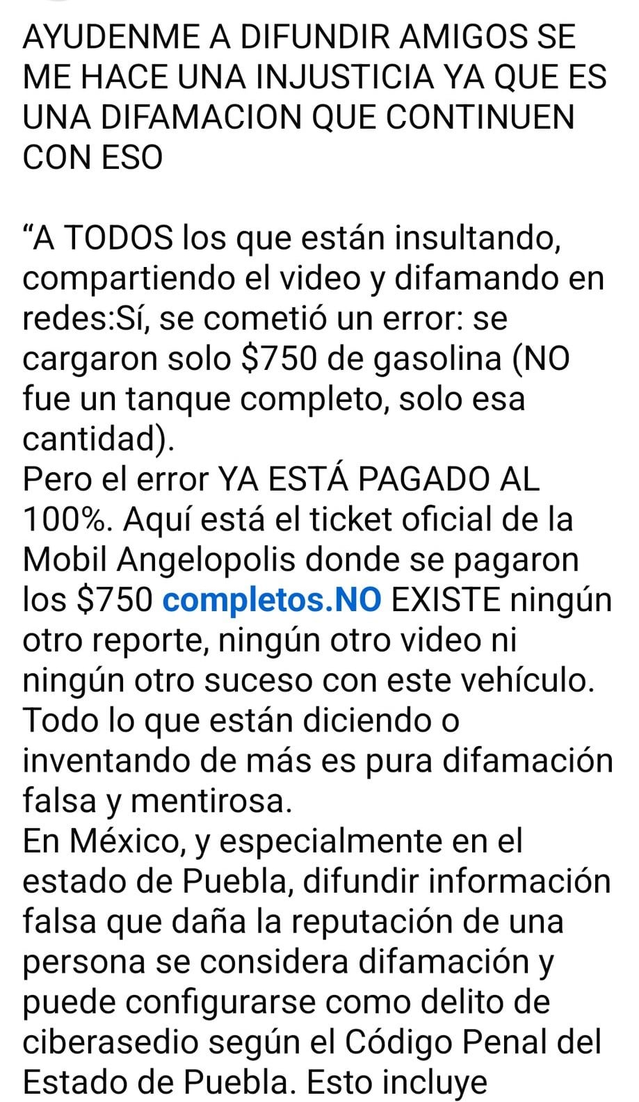 Lady Gasolina amenaza con demandar por difamación tras viralizarse su caso