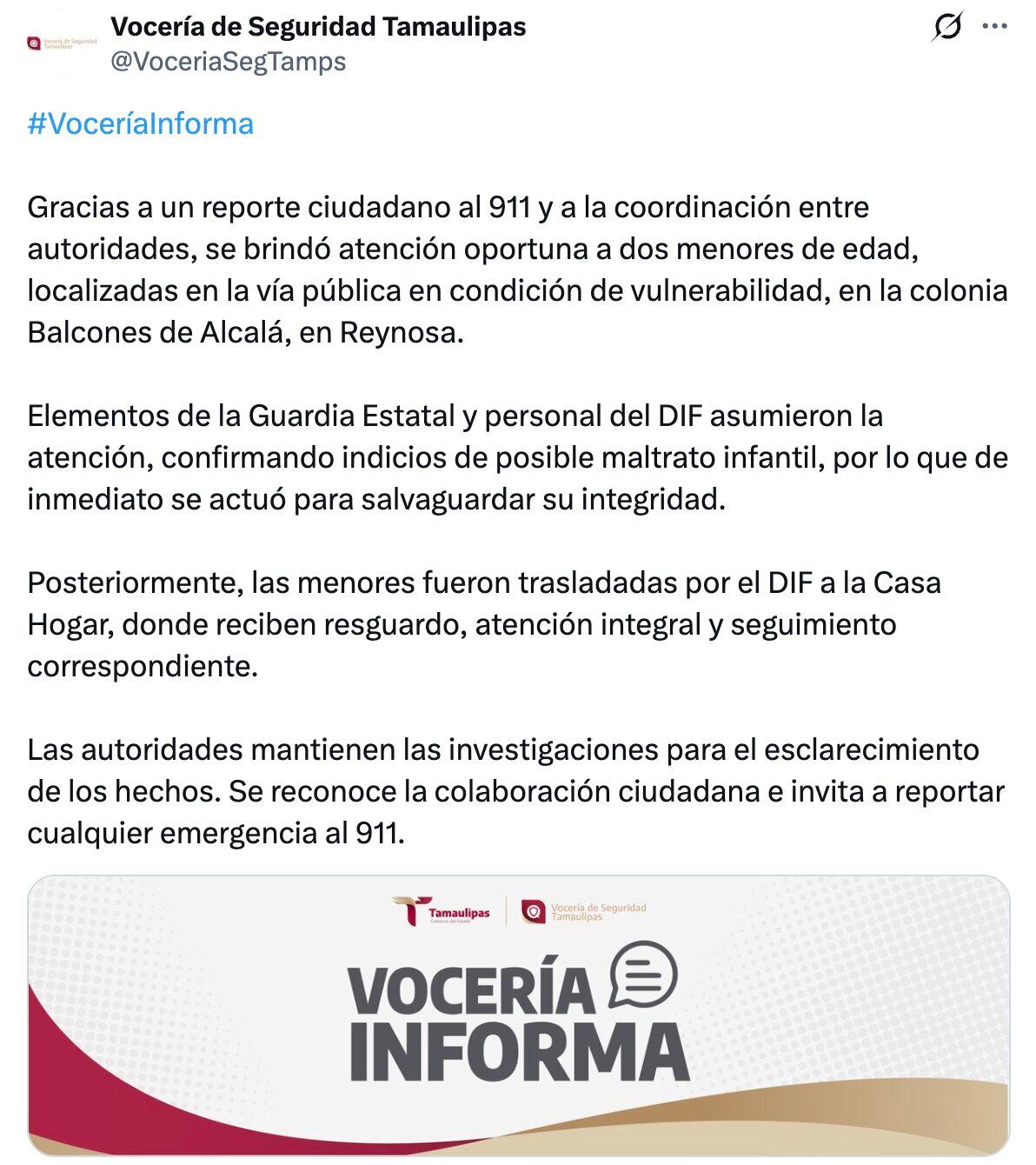 Rescatan a dos niñas encadenadas en Tamaulipas