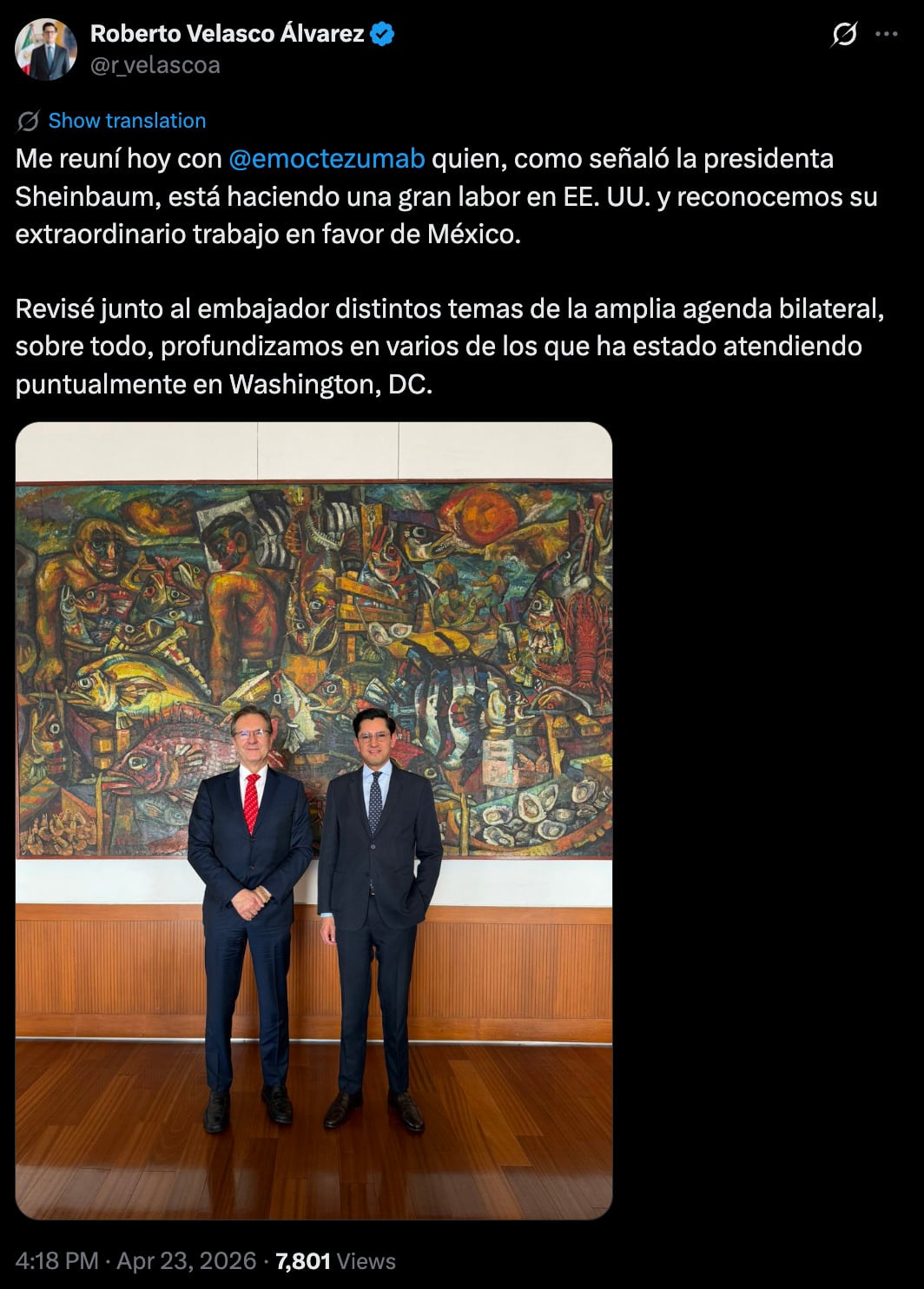 Roberto Velasco se reúne con Moctezuma ante posible relevo por Roberto Lazzeri