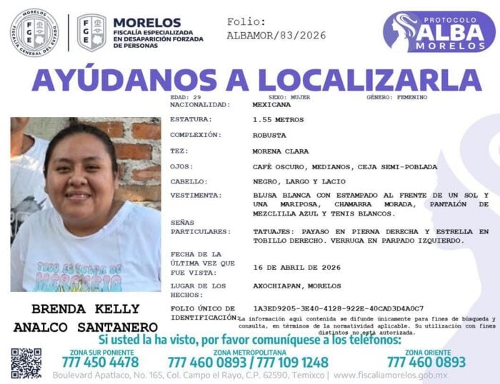 Brenda Kelly Analco, asesinada en Morelos tras cita de trabajo