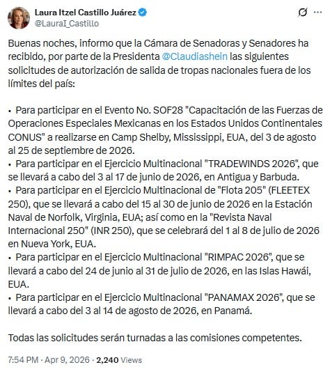 jdzlgscgzbdxljlmaxe42knqle Senado recibe solicitud de Sheinbaum sobre salida de tropas mexicanas al extranjero