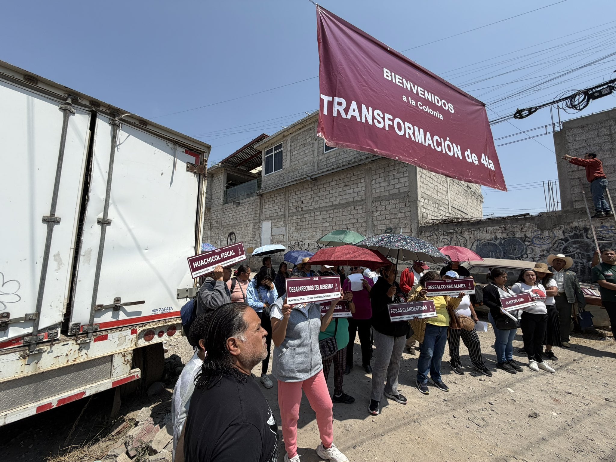 Protestan en Tepotzotlán por colonia “Cuarta Transformación”