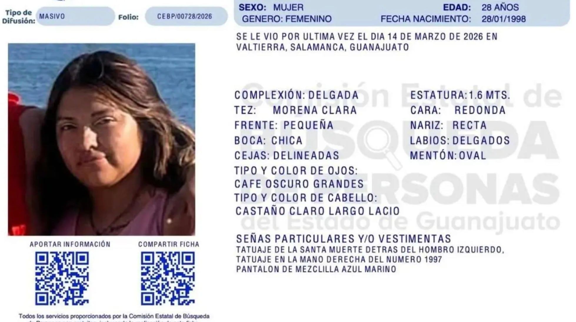 Cecilia García fue secuestrada el 14 de marzo y se confirmó su muerte el 31 de marzo