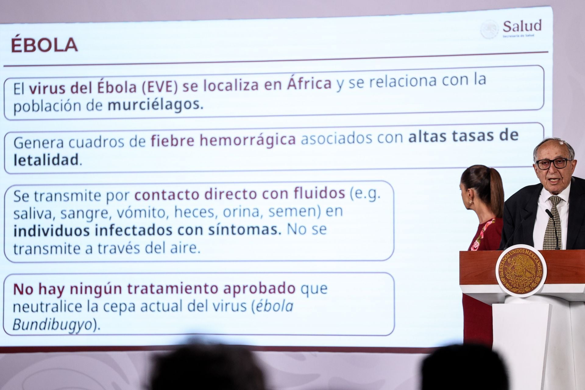 David Kershenobich, secretario de Salud, habla sobre el brote del ébola