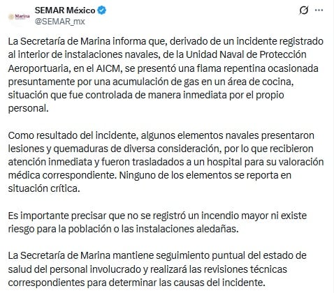 g5bjt7wqvngmnjwxwv25hzktgi Marina informa sobre el flamazo en el AICM.