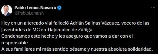 lsbilvpkkfhefc3kt6scjsoro4 Muere Adrián Salinas Vázquez, vocero de MC en Tlajomulco, por bala perdida