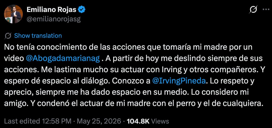 ntyz2a6pxrgxxkkqsjjnnd6l4e Emiliano Rojas se desmarca de Mariana Gutiérrez y revela documento clave