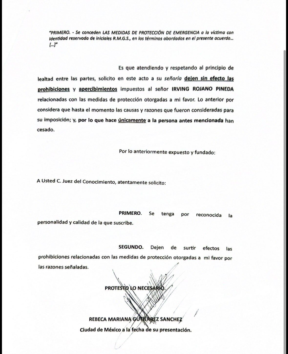 r562swgworen5nfs2kd4vbwzbu Emiliano Rojas se desmarca de Mariana Gutiérrez y revela documento clave