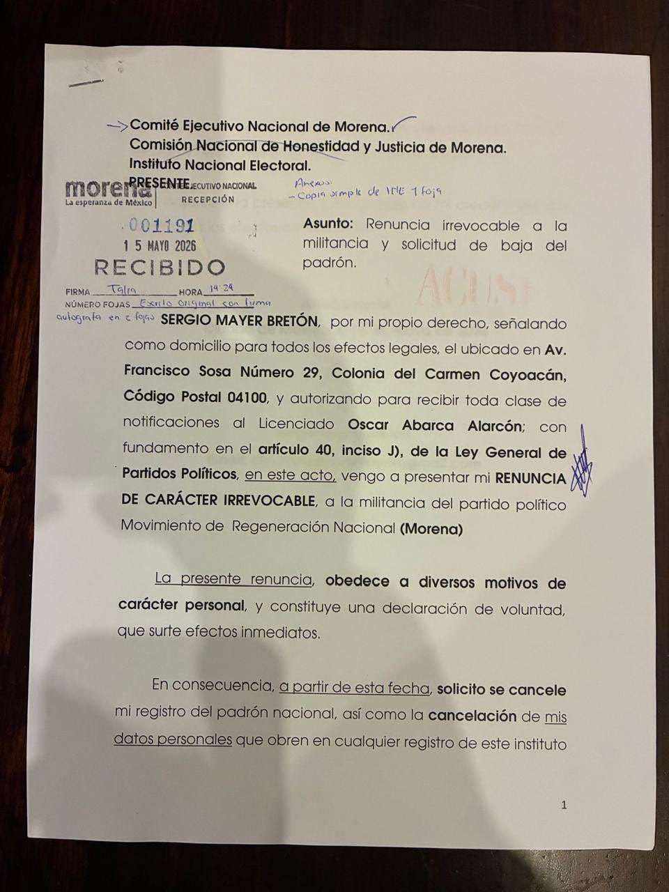 xs4hjqmvtnechocnuk2kfr2v3e Sergio Mayer renuncia a Morena tras polémica por licencia