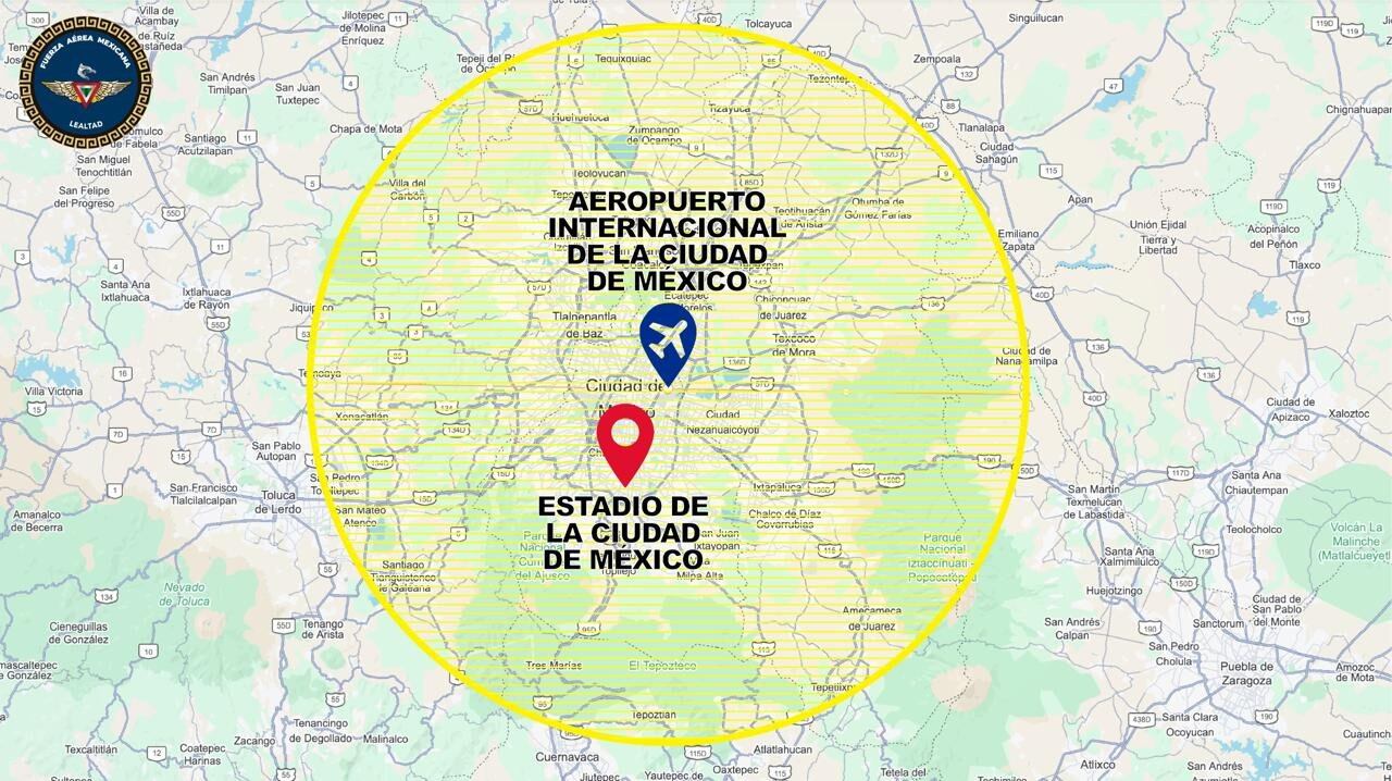 Fuerza Aérea Mexicana restringe el espacio aéreo sobre el Estadio Banorte