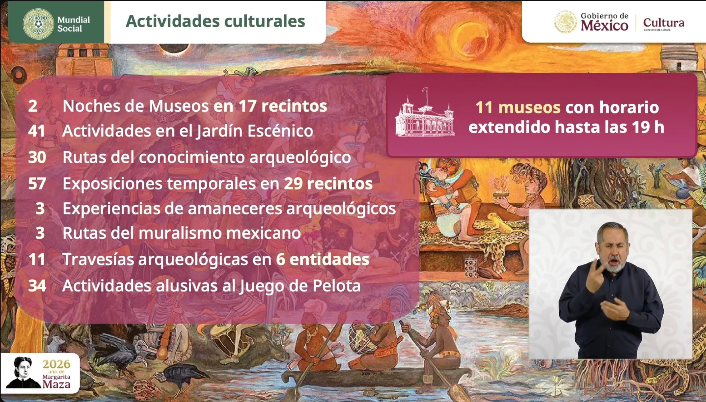 Secretaría de Cultura presenta agenda cultural para el Mundial 2026