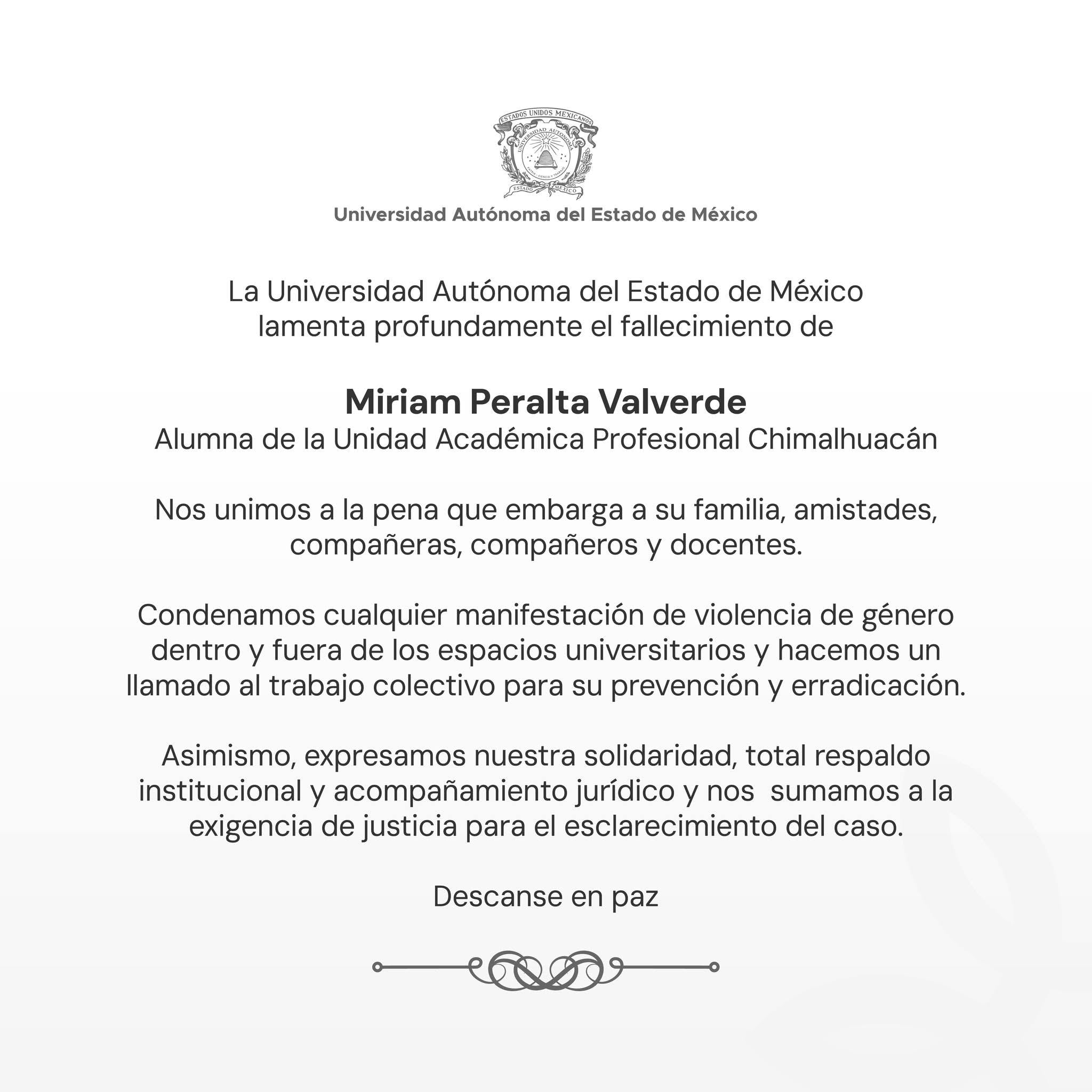 Detienen a feminicida de Miriam Peralta