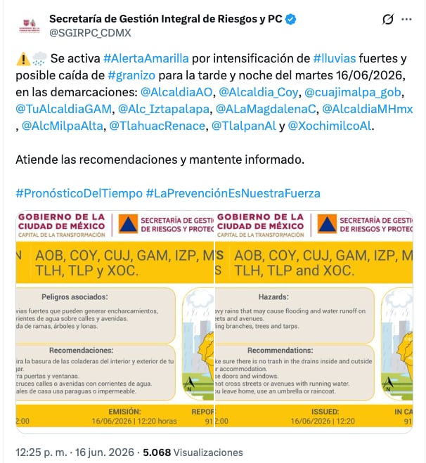 avlfni57bnbxfnbpbfyp5xpfcm Recomendaciones por lluvias y granizo en la CDMX