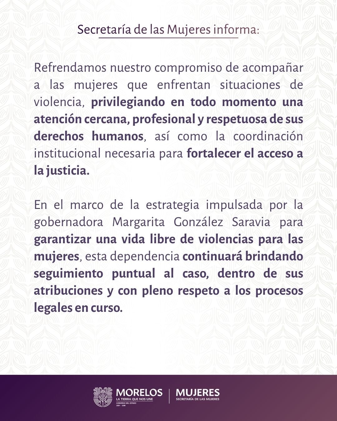 b3r4grbsdzc4xbjufhojltrkqu Secretaría de Mujeres de Morelos acompaña a Paula Fajardo en su denuncia.