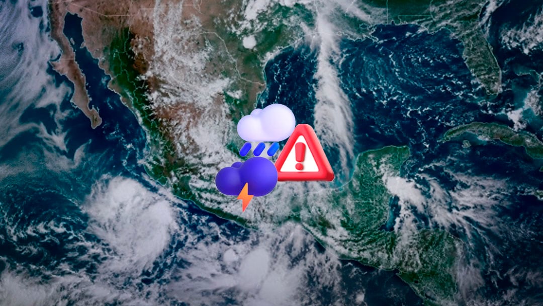 Ondas tropicales activan alertas en México por lluvias y descargas eléctricas