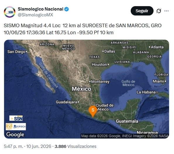 er2ds7f5lffhpdmcgtciyg3epi Sismo hoy: temblor en San Marcos, Guerrero; se sintió en CDMX
