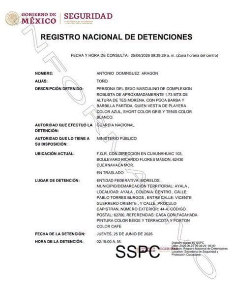 La Operación Enjambre alcanza a Antonio Domínguez Aragón
