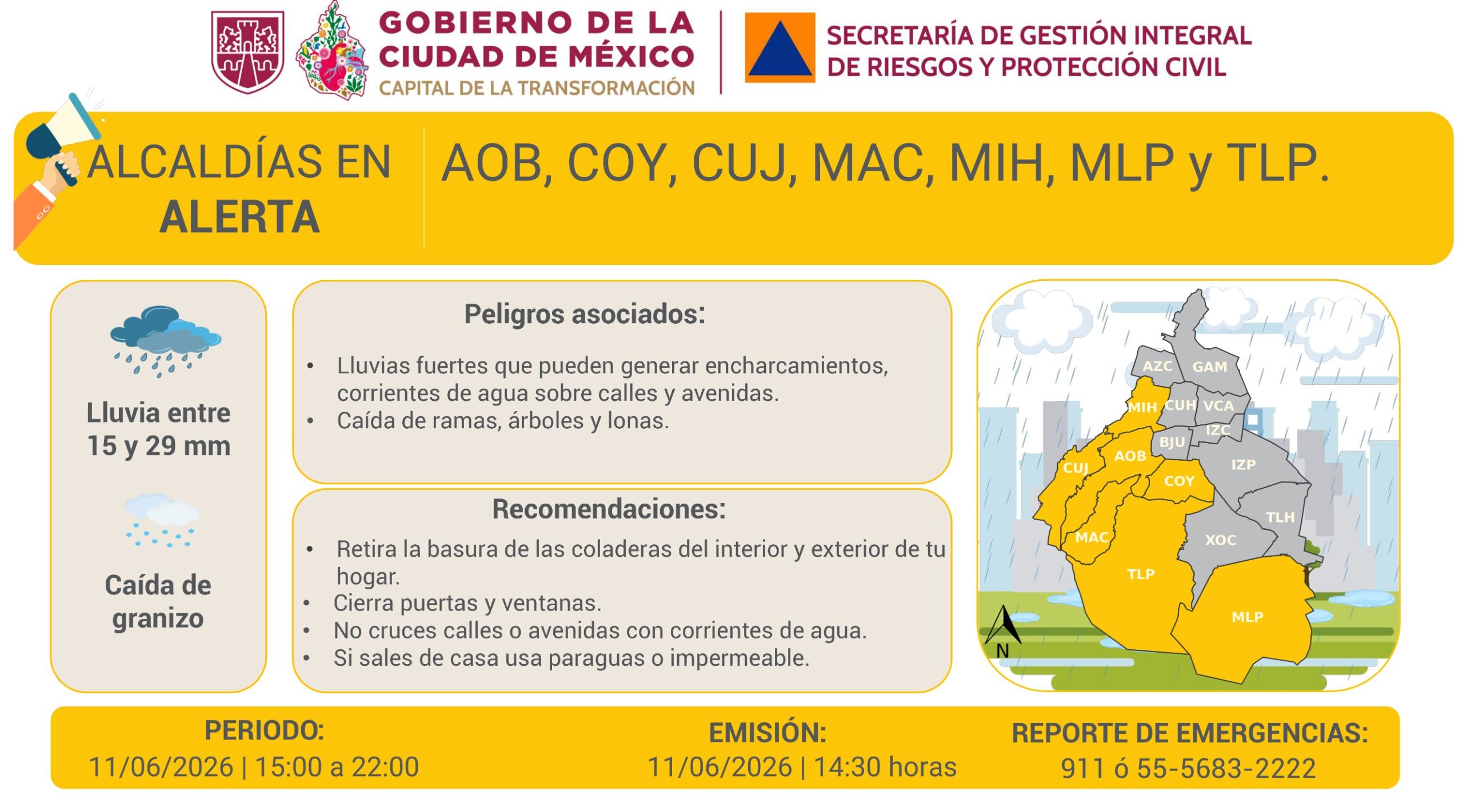 nwbje75vpfdmxga2mndy7v5jf4 Alerta amarilla en CDMX por lluvias hoy 11 de junio