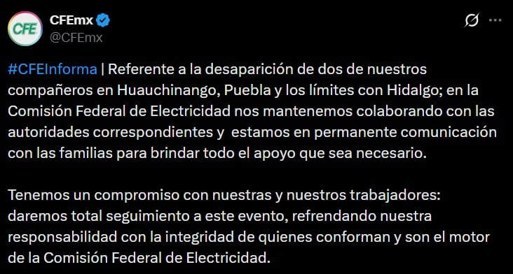 Comunicado CFE