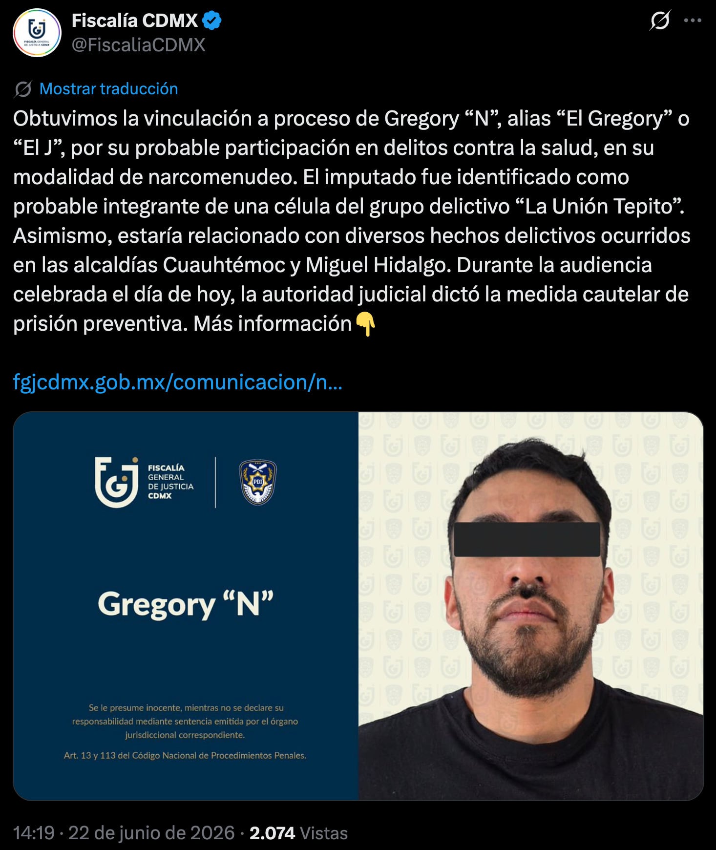 s6e5ftufo5hnbb3c6haoflqekm “El Gregory” es vinculado a proceso por narcomenudeo relacionado con La Unión Tepito