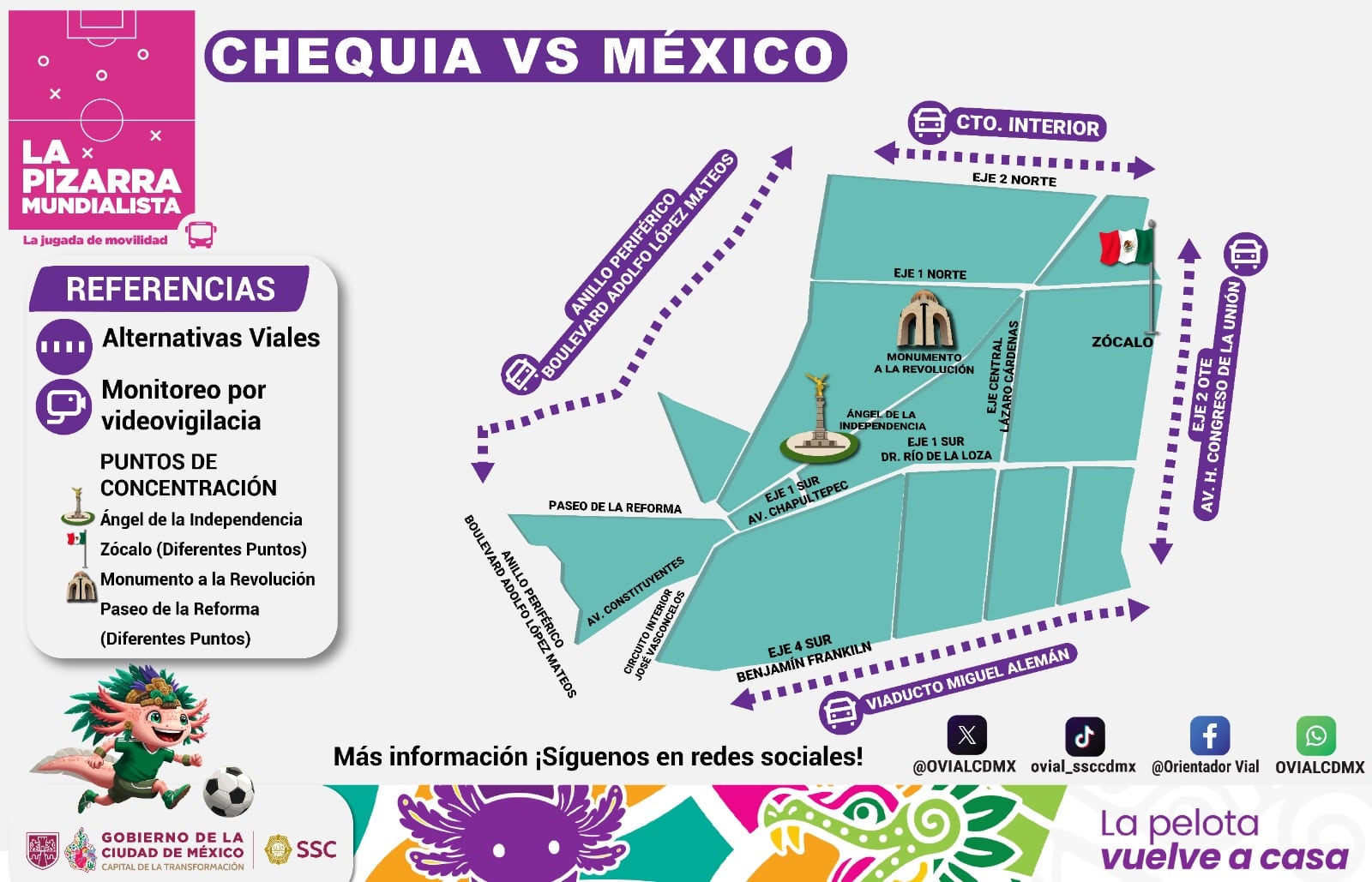 Operativos para el México vs Chequia